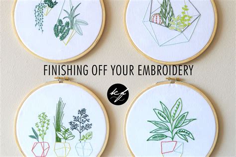 what to do with embroidery when done